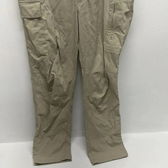 Athleta Trekkie Utility Cargo Pant Pants Elastic Waist Ecru Beige Tan Size 14 - Picture 6 of 12